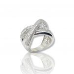 Platinum plated silver  925° ring (code RZC097685)